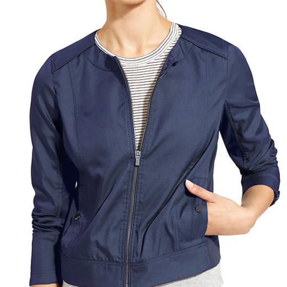 Athleta Left Bank Navy Full Zip Jacket - M